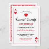 sカー遊ド誕生日エースベガス招待状任意の年齢 招待状 (正面/裏面)