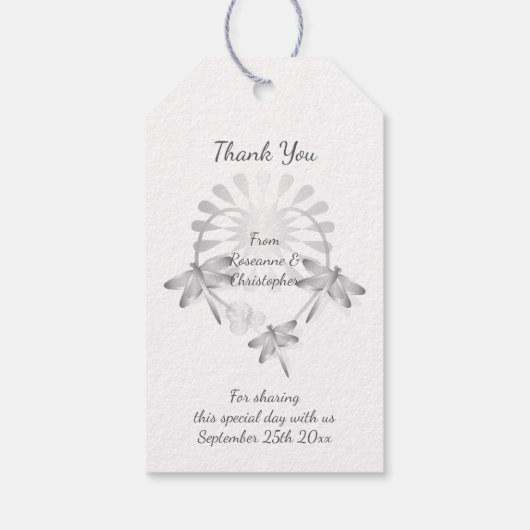 sギフト結婚ラベルシルバートンフライハート ギフトタグ (裏面)