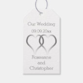 sギフト結婚ラベルシルバーハート ギフトタグ (正面)