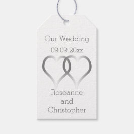 sギフト結婚ラベルシルバーハート ギフトタグ