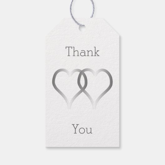 sギフト結婚ラベルシルバーハート ギフトタグ (裏面)