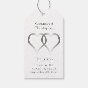 sギフト結婚ラベルシルバーハート ギフトタグ