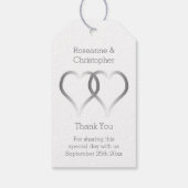 sギフト結婚ラベルシルバーハート ギフトタグ (裏面)