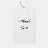 sギフト結婚ラベルダークレッドフローラブーケブラック ギフトタグ (裏面)