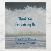 sゲスト結婚ビーチ海披露宴サンキューユー ワインラベル (シングルラベル)