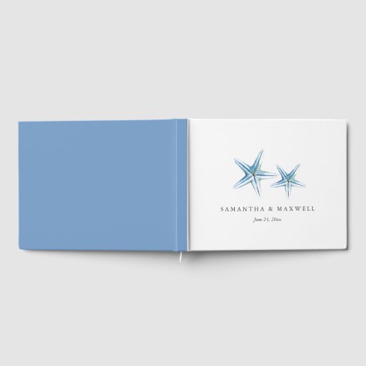 sゲスト結婚ブックアイディアウォーターカラーヒトデ ゲストブック (全面)