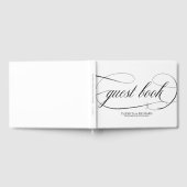 sゲスト結婚ブックシックなブラックスクリプト ゲストブック (全面)