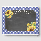 sゲスト結婚ブックフローラひまわりネイビーチョーク ゲストブック (裏面)