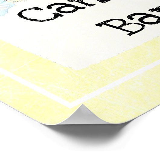 sサイン結婚キャンディバーイエローフローラ ポスター (角)