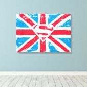 Sシ擦り切れたールドのフラグ キャンバスプリント (インサイチュ (ウッドフロア))