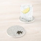 sジグ恋しく思ソーパズルピースホワイト コースター (側面)