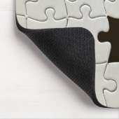 sジグ恋しく思ソーパズルピースホワイト マウスパッド (コーナー)