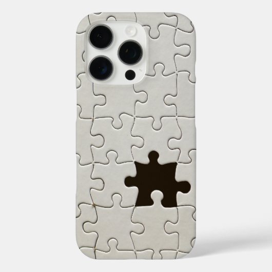 sジグ恋しく思ソーパズルピースホワイト Case-Mate iPhoneケース (裏面)