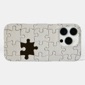 sジグ恋しく思ソーパズルピースホワイト Case-Mate iPhoneケース (裏面 (横))