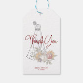 sドレ結婚ス秋ブライダルシャワーサンキュー ギフトタグ (裏面)