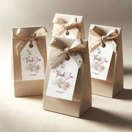 sドレ結婚ス秋ブライダルシャワーサンキュー ギフトタグ