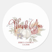 sドレ結婚ス秋ブライダルシャワーサンキュー ラウンドシール (正面)