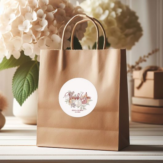 sドレ結婚ス秋ブライダルシャワーサンキュー ラウンドシール