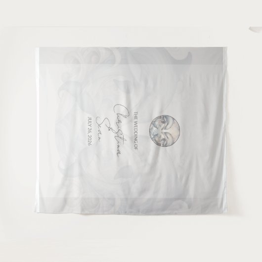 sバック結婚ドカスタムルフィンテーマスタイル1 タペストリー (正面(横))