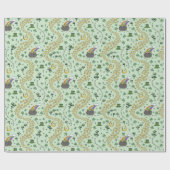 Sパター素朴ングリーンアイリッシュシャームロックSt patricks ラッピングペーパー (フラット)