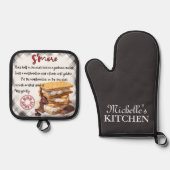 Sパーソナライズされたモアベーキングレシピ 鍋つかみ&鍋敷きセット (正面)