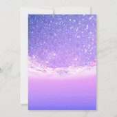 sパープル結婚海ブルーウェーブ海ビーチ 招待状 (裏面)