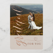 sフォイル結婚ホリデーカード 箔シーズンカード (正面)