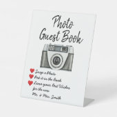 'sフォトゲ結婚ストブックサインゲストブックペデスタル 台座サイン (正面)