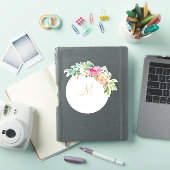 sフローラ結婚モノグラムカットリース シール (iPadカバー)