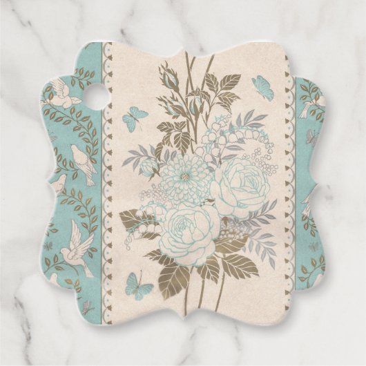 sフローラ結婚蝶はギフトラベル フェイバータグ (正面)