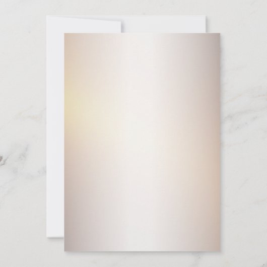 sブライダルシャワー結婚パーティーゴールデンホワイトフラワーズ 招待状 (裏面)