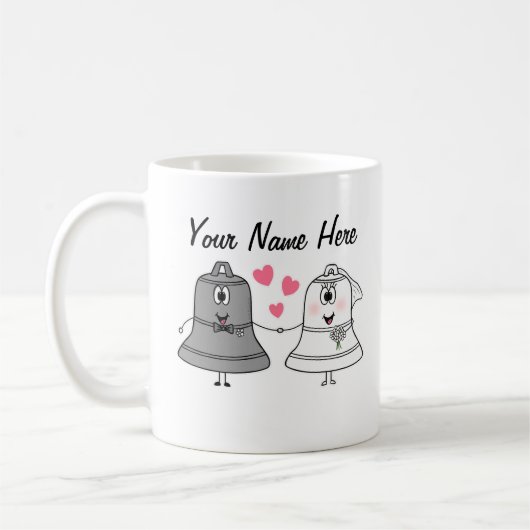 sベル結婚ズカスタムムグキュートおもしろいギフト コーヒーマグカップ (左)