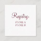 sベル結婚フラワーズボウタイブライダルローズブーケ エンクロージャーカード (裏面)