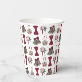 sベル結婚フラワーズボウタイブライダルローズブーケ 紙コップ (裏面)