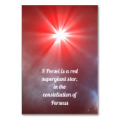 Sペルセイ テーブルナンバー (裏面)