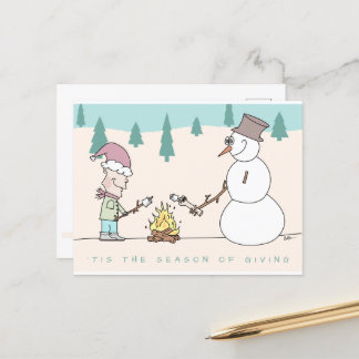 'sホリデーカー与えドの季節 ポストカード