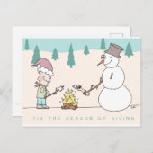 'sホリデーカー与えドの季節 ポストカード (正面/裏面)