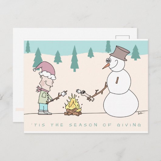 'sホリデーカー与えドの季節 ポストカード (正面/裏面)