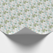 sマンテ祈ィスベビーパステルウォーターカラーパターン ラッピングペーパー (角)