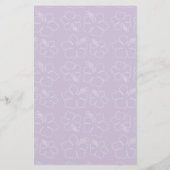 sメニュー結婚テンプレートトロピカルハイビスカスラベンダー (裏面)