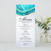 sメニュ結婚ーシック水カラーティール（緑がかった色）金ゴールドゲートGeode メニュー (スタンド正面)