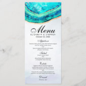 sメニュ結婚ーシック水カラーティール(緑がかった色)金ゴールドゲートGeode メニュー (正面)