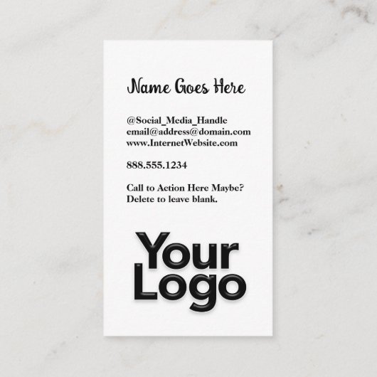 Sモノグラムのフローラ白黒の会社のロゴ 名刺 (裏面)