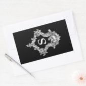 Sモノグラムイニシャル 長方形シール (封筒)