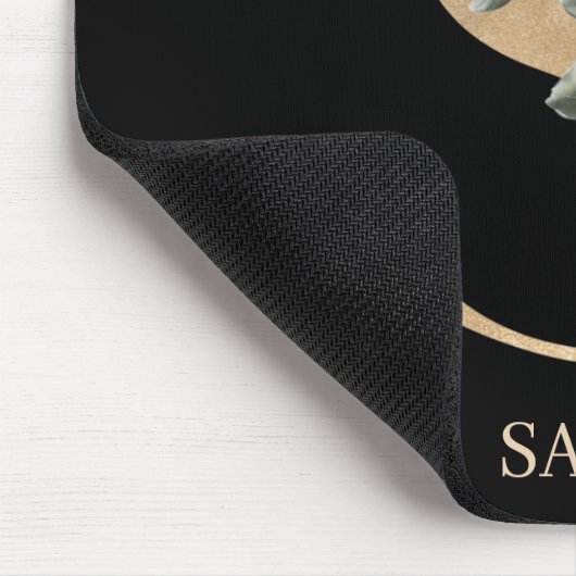 Sモノグラムフローラパーソナライズされたマウスパッド マウスパッド (コーナー)