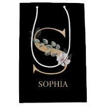 Sモノグラムフローラパーソナライズされた