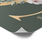 Sモノグラムフローラポスパーソナライズされたター ポスター (角)