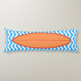 sリラックスオレンジブルーウェーブサーフィン抱き枕 ボディピロー