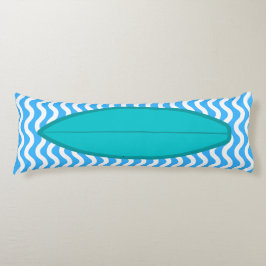 sリラックスターコイズブルーウェーブサーフィン抱き枕 ボディピロー