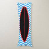 sリラックスブラックブルーウェーブサーフィン抱き枕 ボディピロー (正面縦)